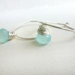 Blue Chalcedony Earrings Wi..