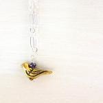Bird Charm Necklace in Ster..