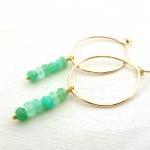 Chrysoprase Dangle Earrings..