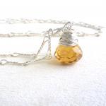 Citrine Wire Wrapped Briol..